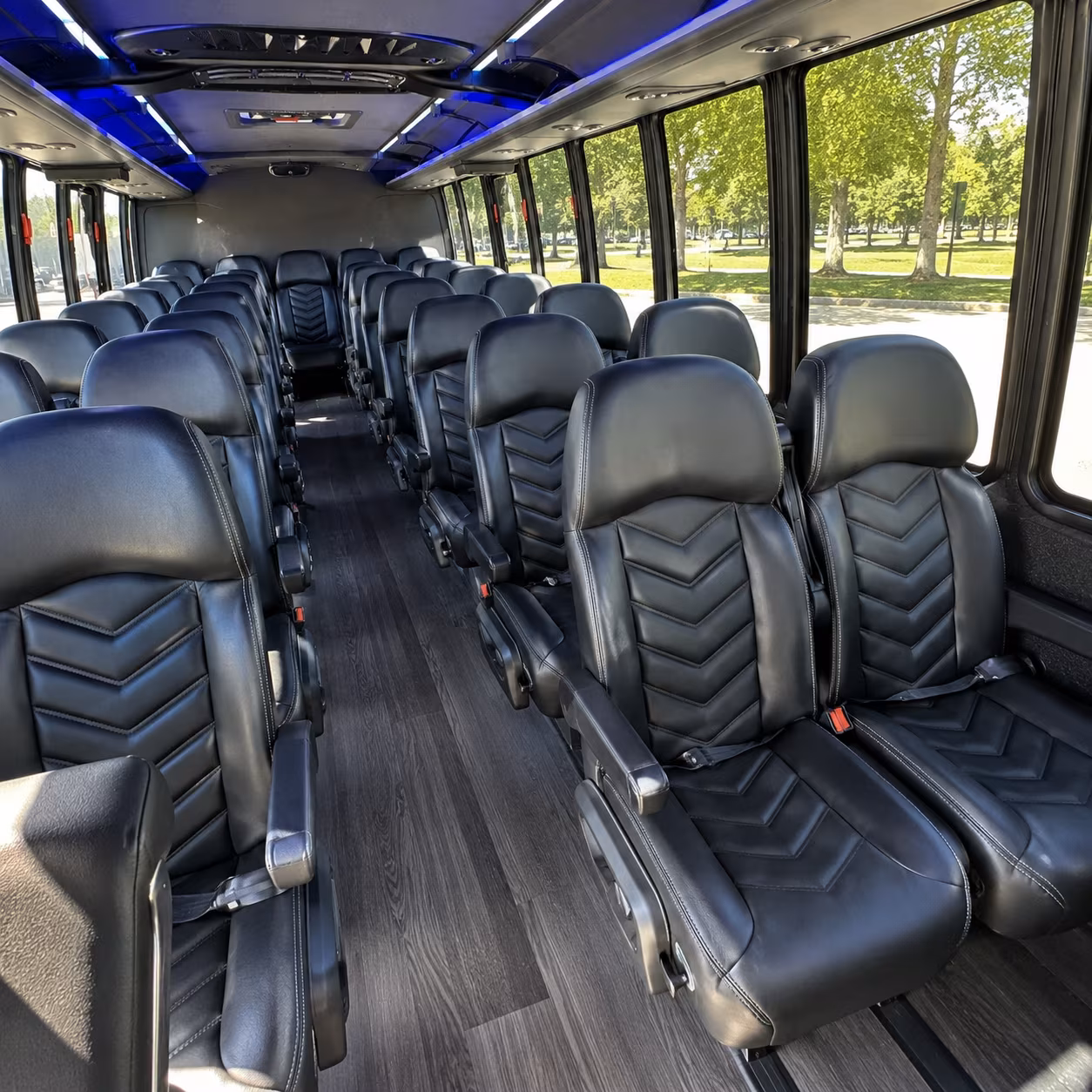 college station comfortable employee shuttle bus rentals in college station